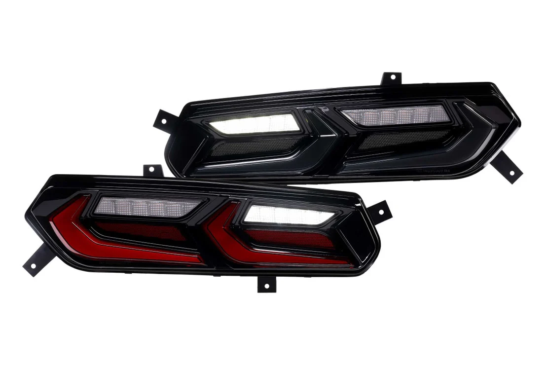 2014-2019 C7 Corvette Red Smoked XB LED Tail Lights Assemblies - Image 14