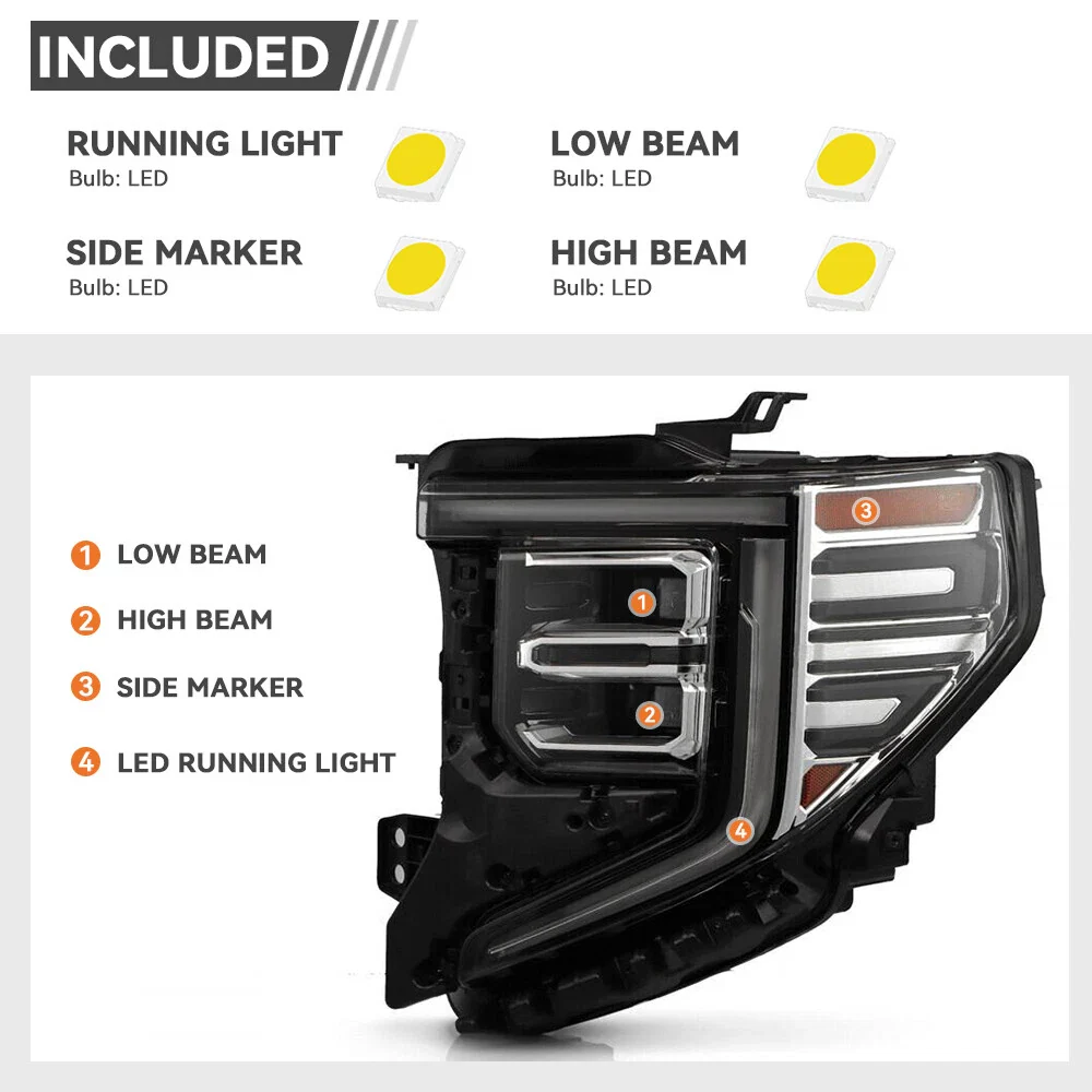 2019-2021 to 22+ GMC Sierra 1500 LED Headlight Conversion Harness Kit - Image 6