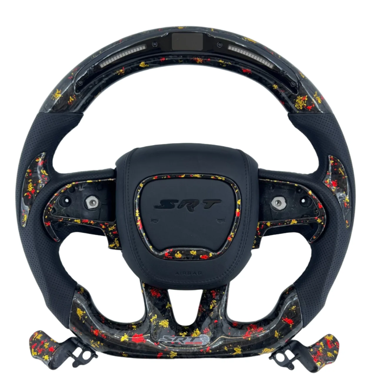 2015-2023 Dodge Charger Challenger Custom Carbon Fiber LED Steering Wheel - Image 7