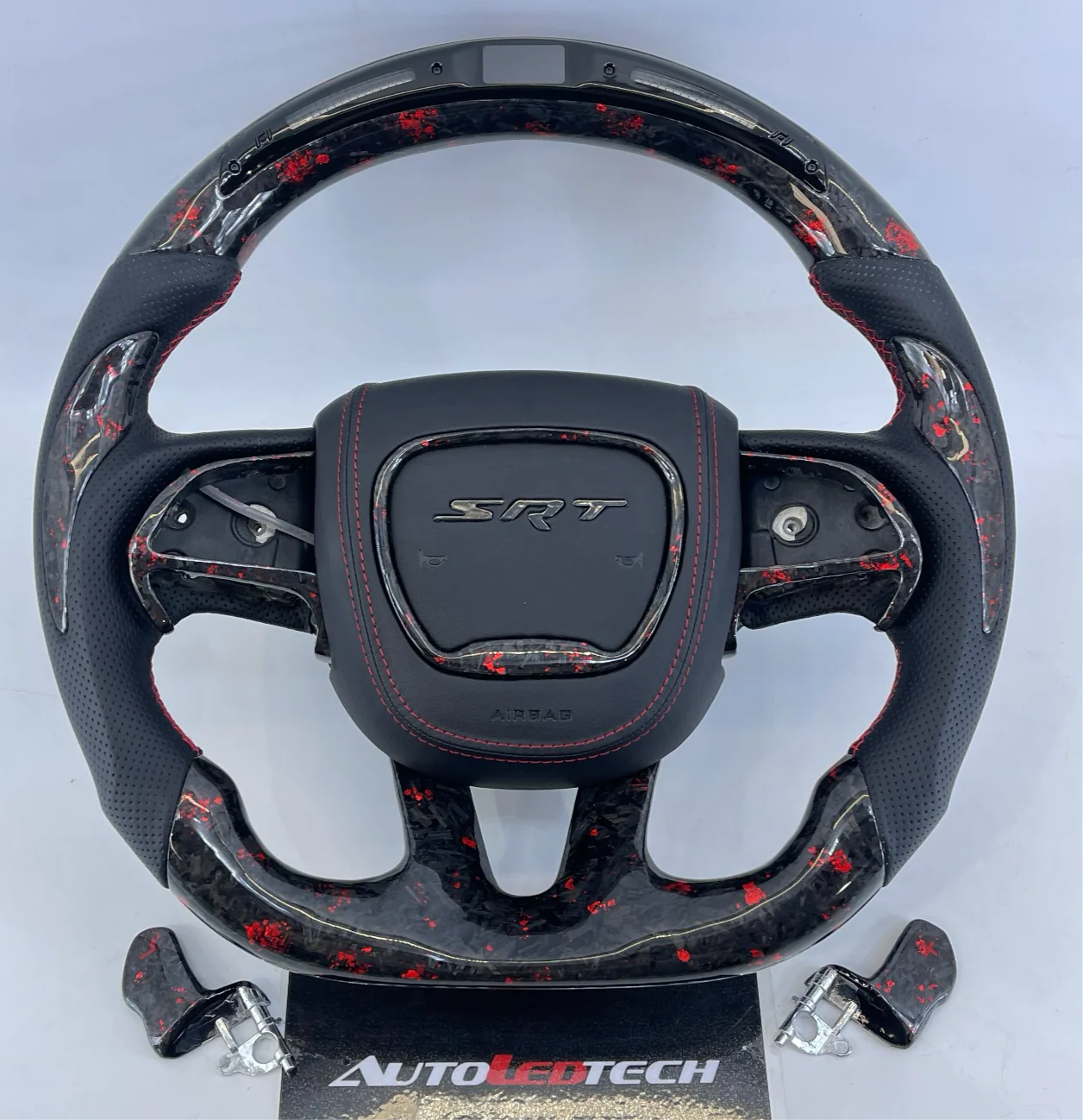 2015-2023 Dodge Charger Challenger Custom Carbon Fiber LED Steering Wheel - Image 43