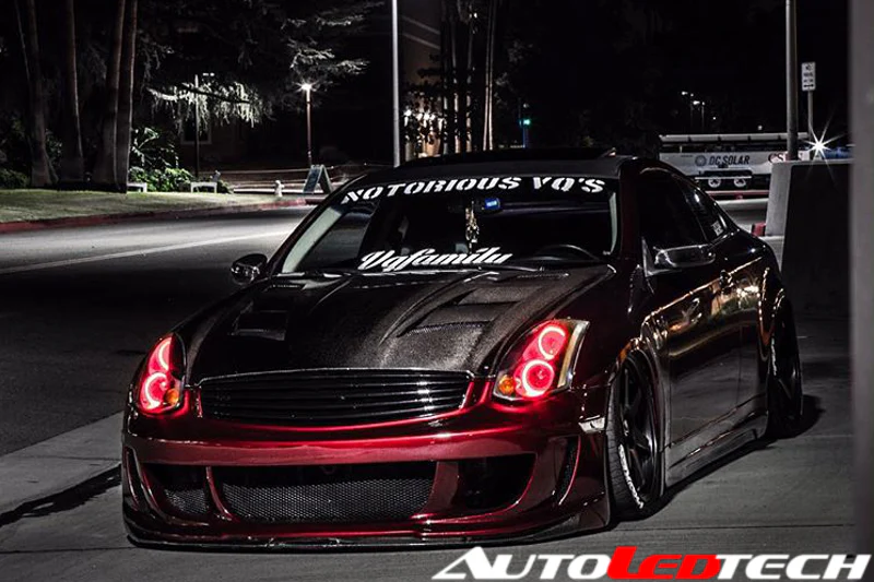 2003-2007 Infiniti G35 Coupe RGBW Flow Series LED Halo Kit - Image 4