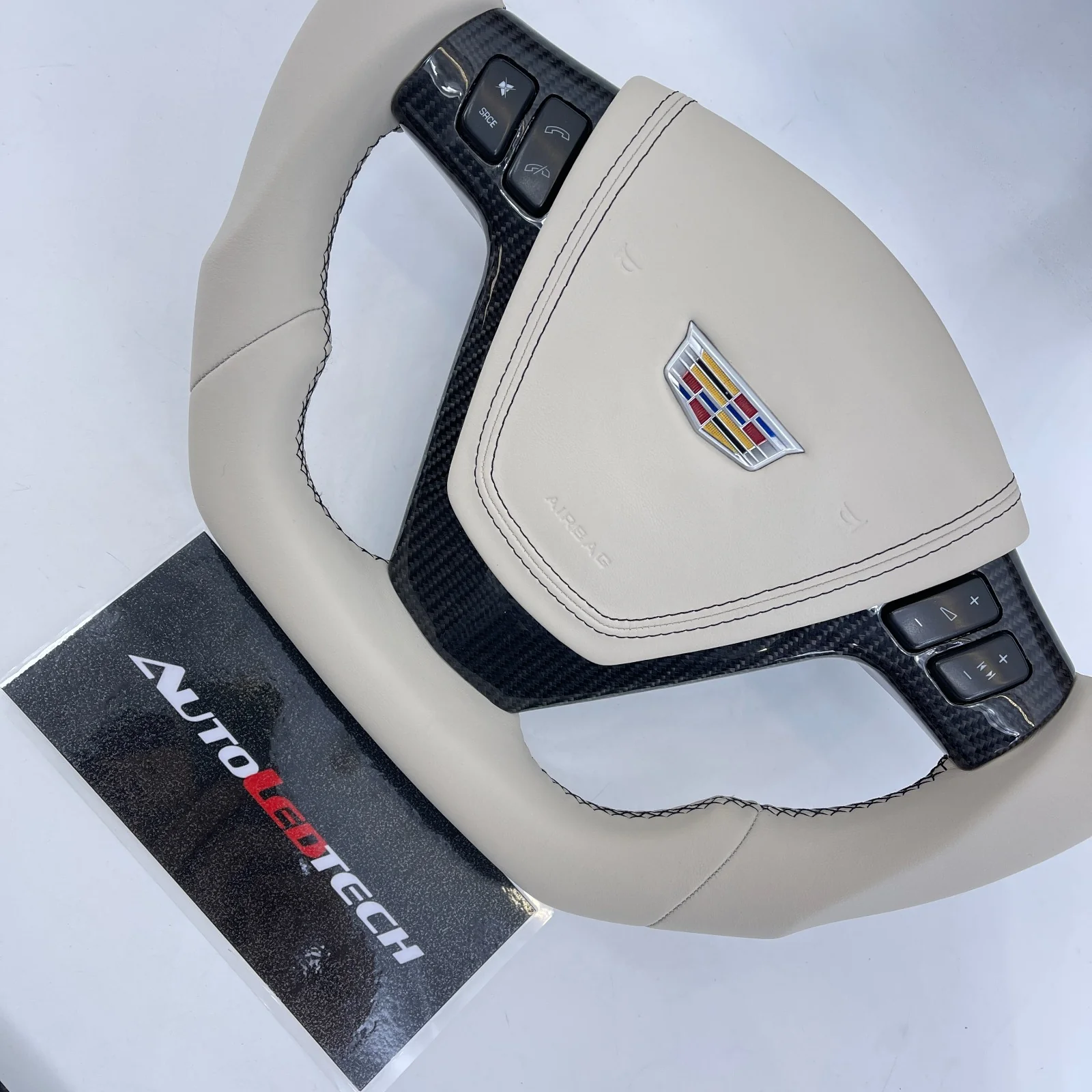 2003-2007 Cadillac CTS XLR STS Carbon Fiber Steering Wheel - Image 6