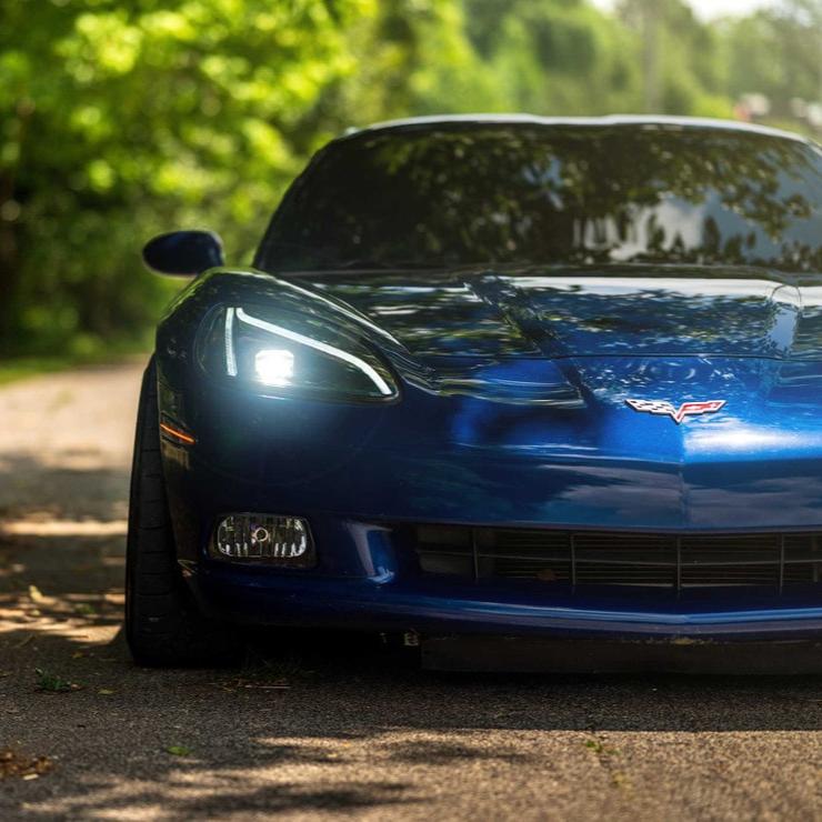 2005-2013 Chevrolet C6 Corvette XB LED DRL Projector Headlights - C8 Design - Image 19