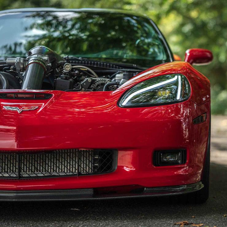 2005-2013 Chevrolet C6 Corvette XB LED DRL Projector Headlights - C8 Design - Image 3