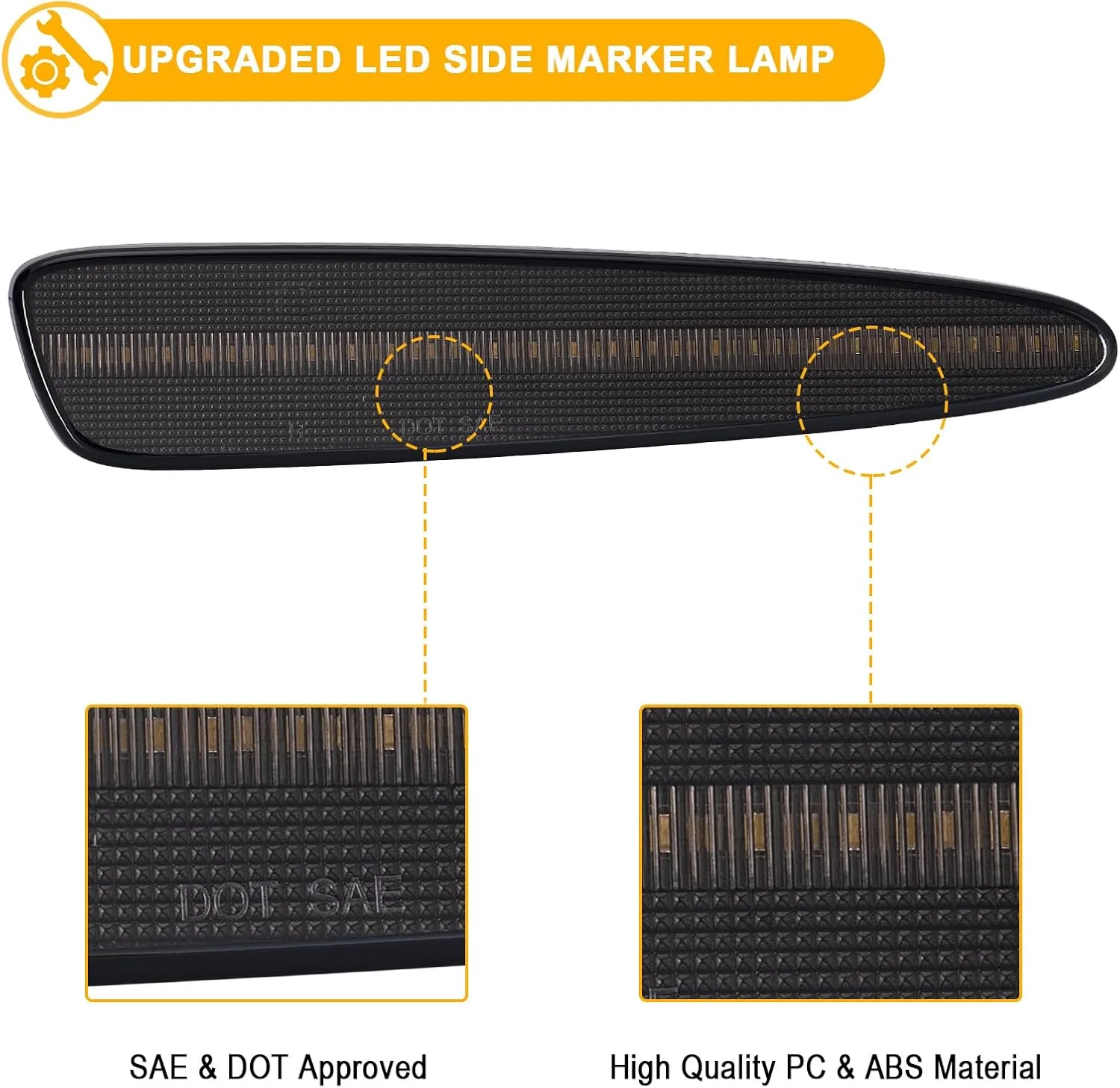 2005-2013 Chevrolet C6 Corvette Clear or Smoked LED Sidemarker Lights - Image 4