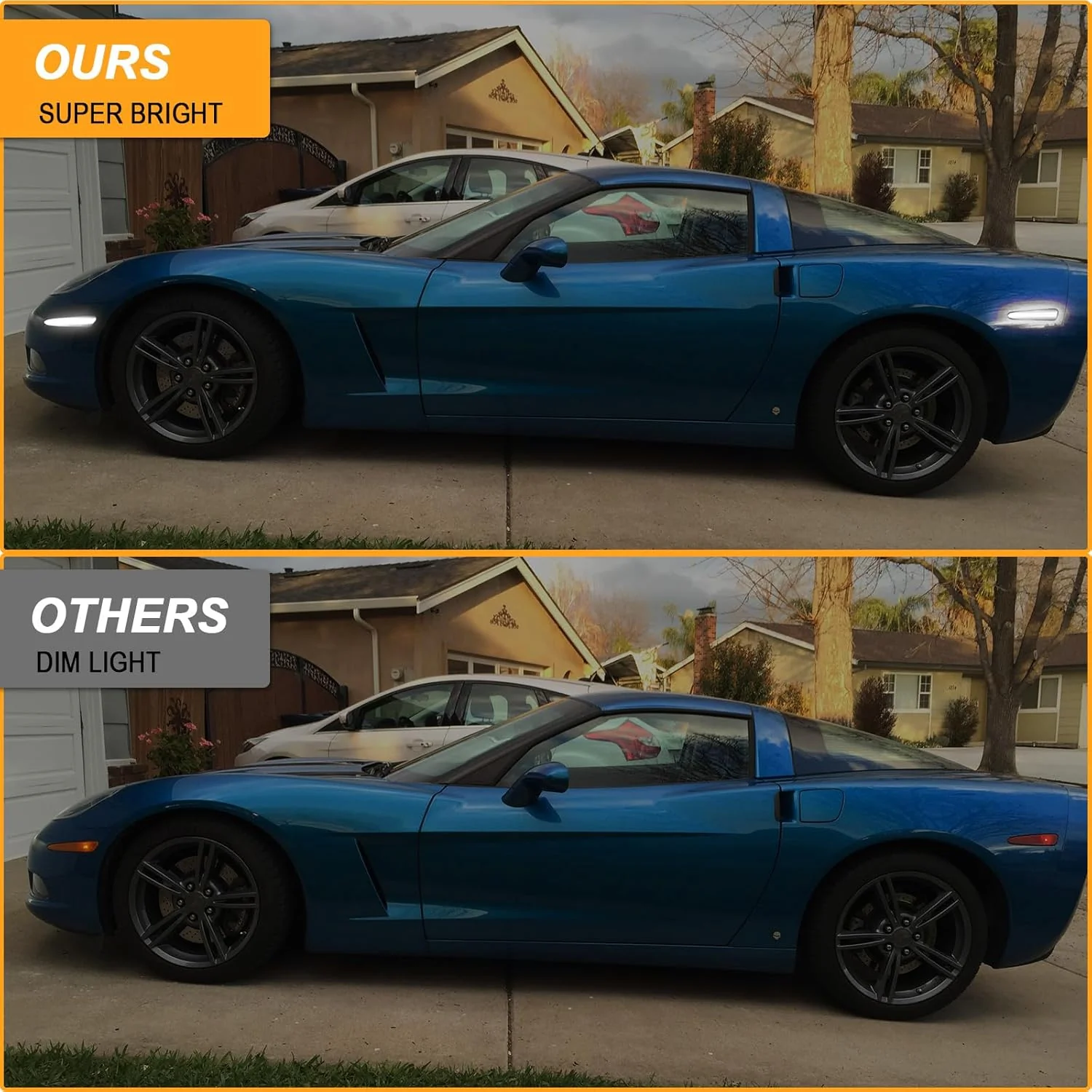 2005-2013 Chevrolet C6 Corvette Clear or Smoked LED Sidemarker Lights - Image 5