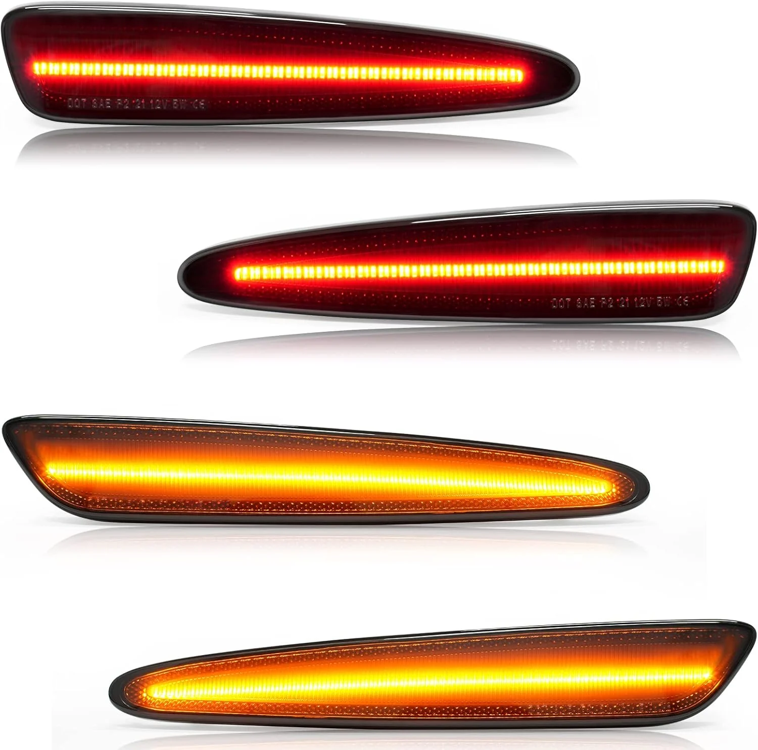 2005-2013 Chevrolet C6 Corvette Clear or Smoked LED Sidemarker Lights - Image 9