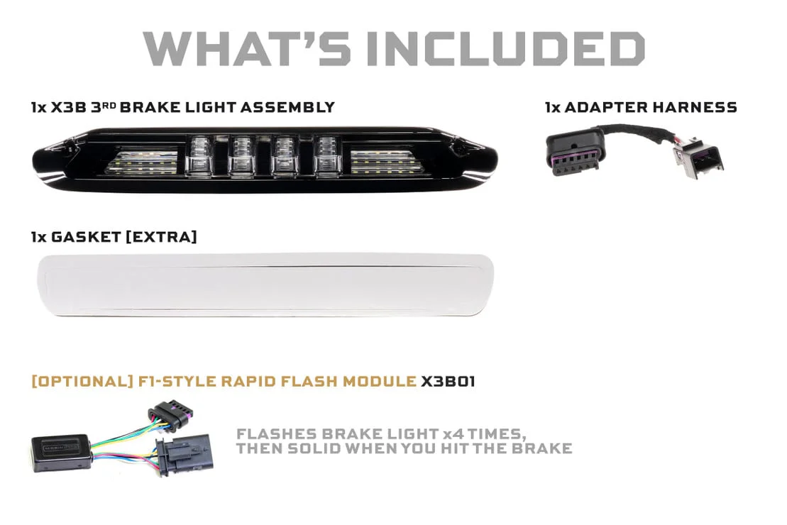 2007-2014 GMC Chevy Sierra Silverado Smoked LED 3rd Brake Light - Image 4