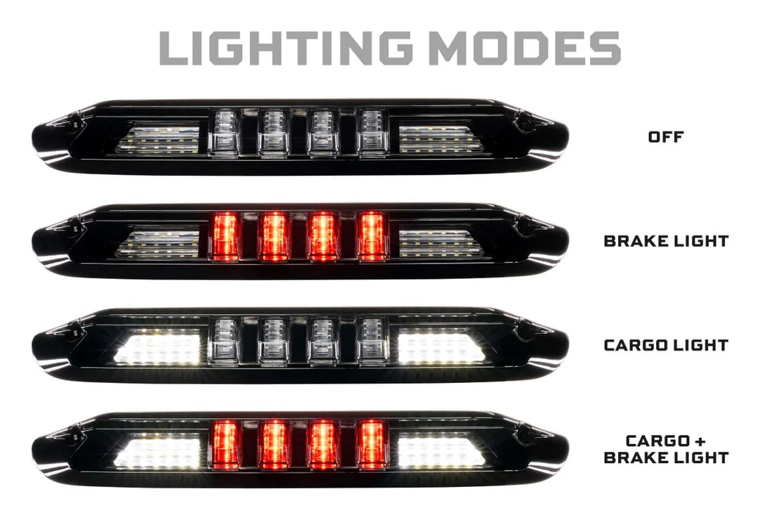 2007-2014 GMC Chevy Sierra Silverado Smoked LED 3rd Brake Light - Image 5