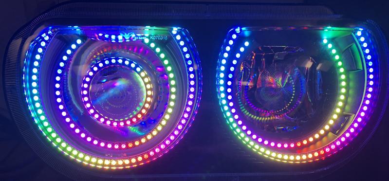 2008-2014 Dodge Challenger RGBW Flow Series LED Halo Kit - Image 3