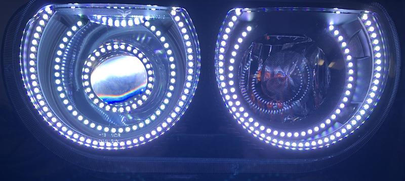 2008-2014 Dodge Challenger RGBW Flow Series LED Halo Kit - Image 4