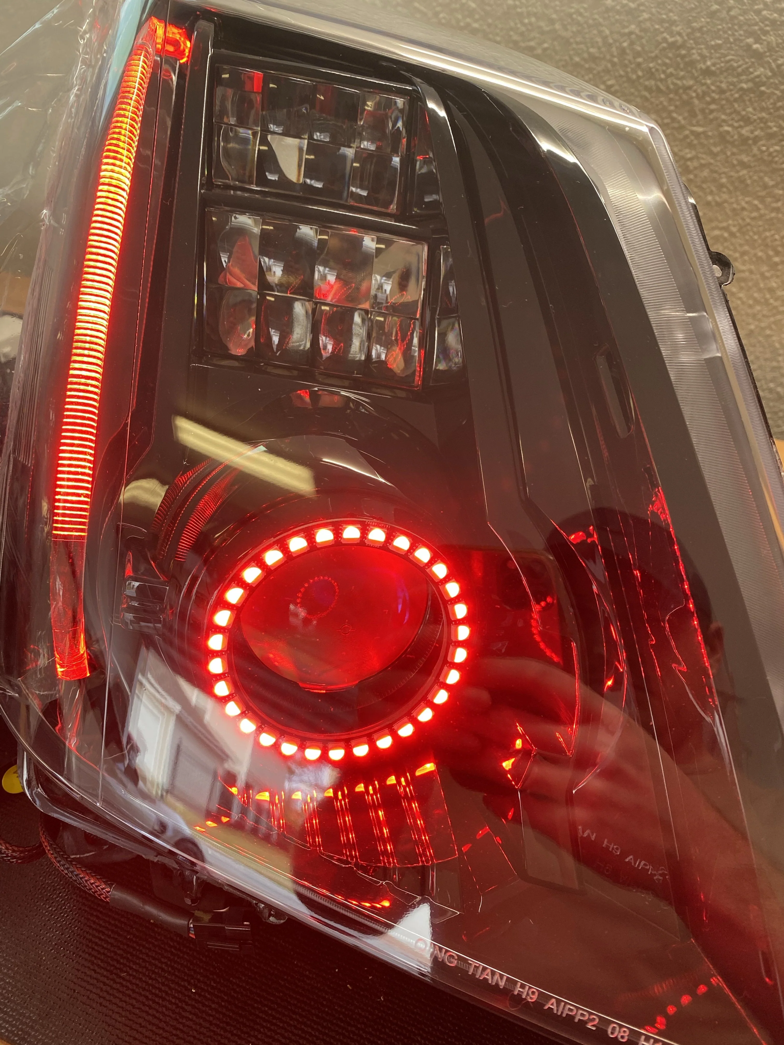 2008-2015 Cadillac CTS CTS-V RGBW Flow Series LED Halo DRL Headlights - Image 16