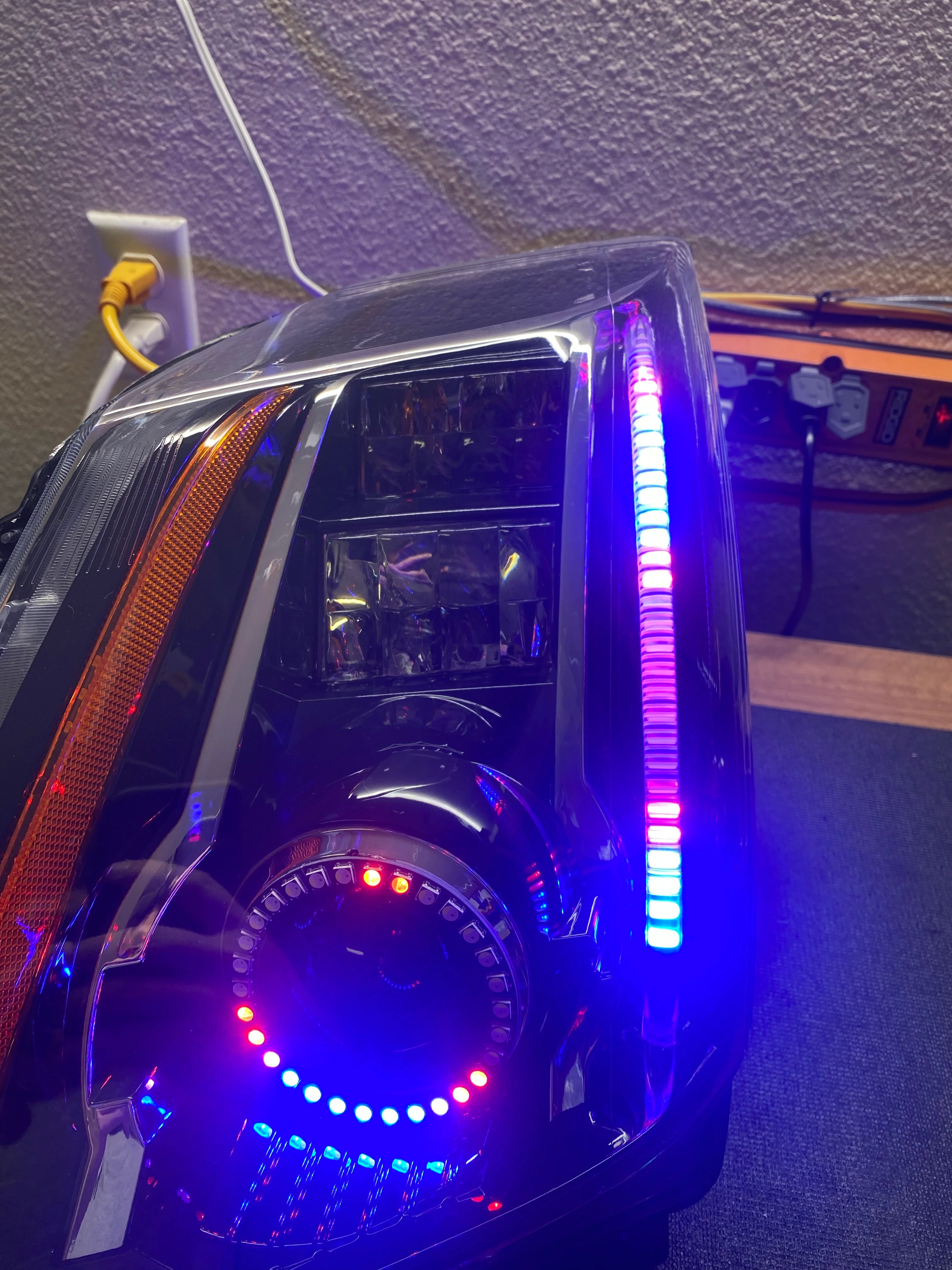 2008-2015 Cadillac CTS CTS-V RGBW Flow Series LED Halo DRL Headlights - Image 20