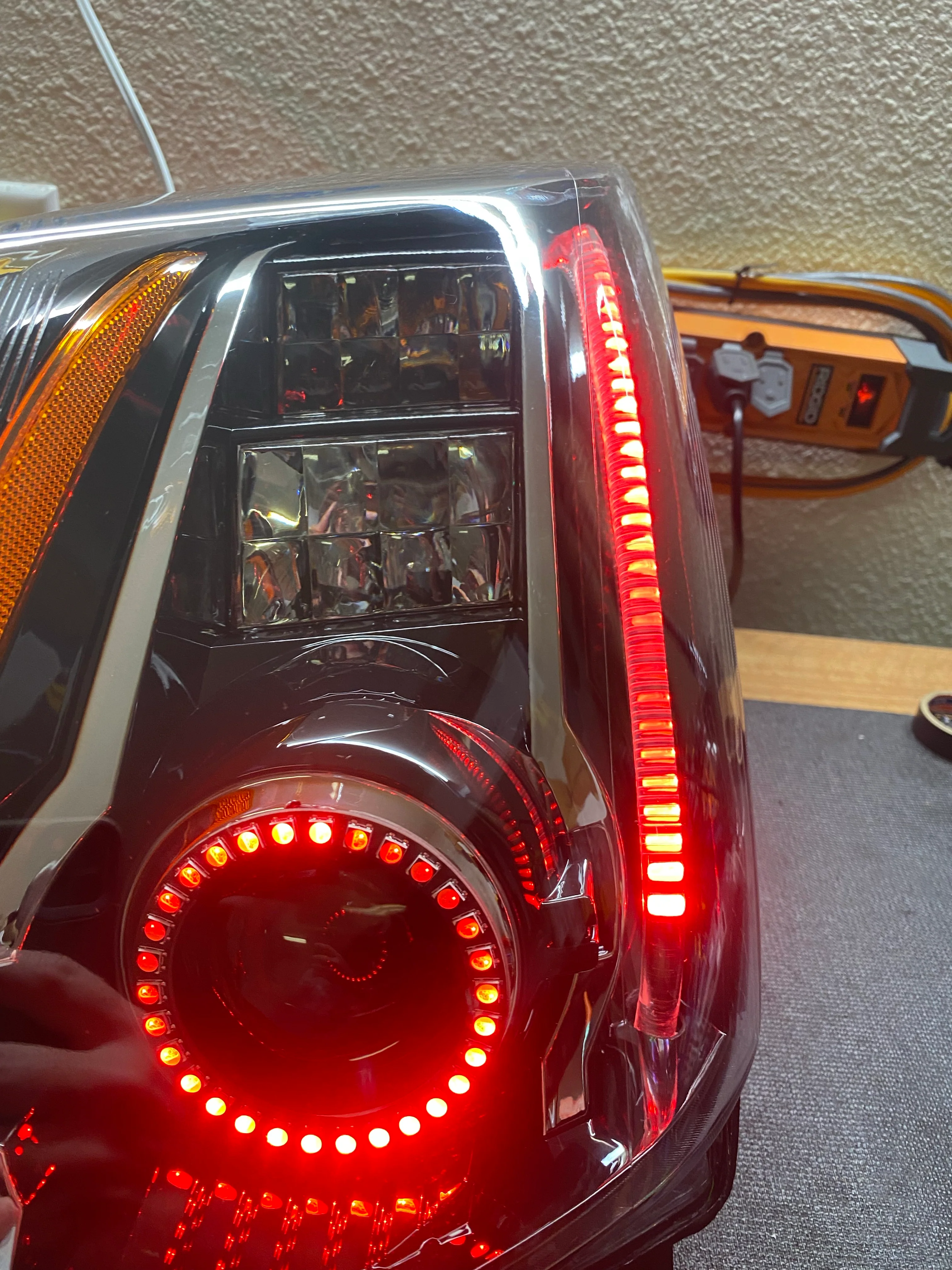 2008-2015 Cadillac CTS CTS-V RGBW Flow Series LED Halo DRL Headlights - Image 21