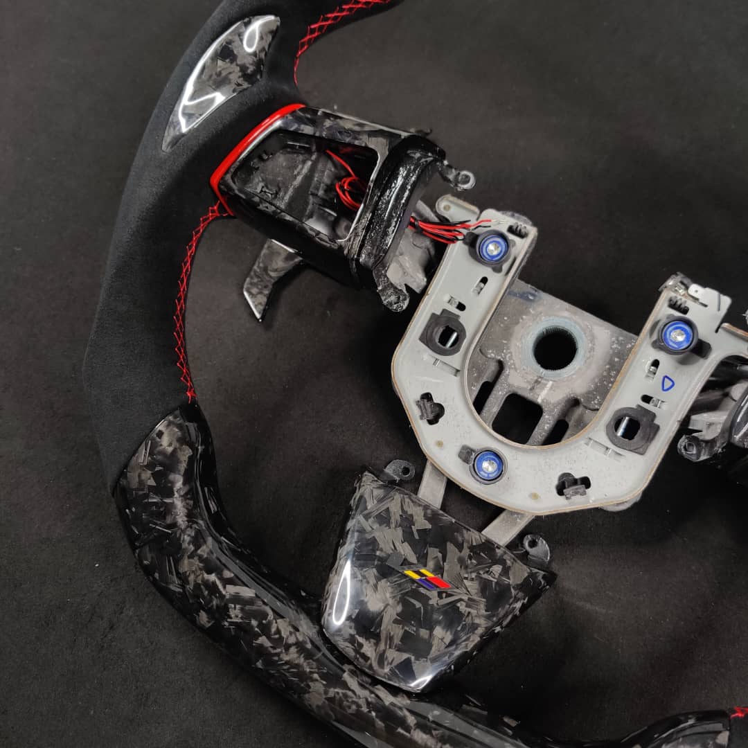 2008-2015 Cadillac V2 CTS-V CTS Carbon Fiber Steering Wheel - Image 13