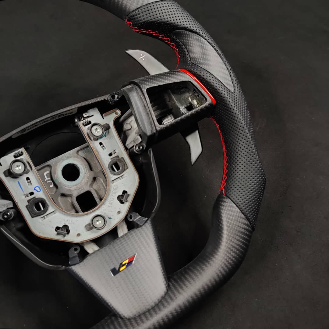 2008-2015 Cadillac V2 CTS-V CTS Carbon Fiber Steering Wheel - Image 14