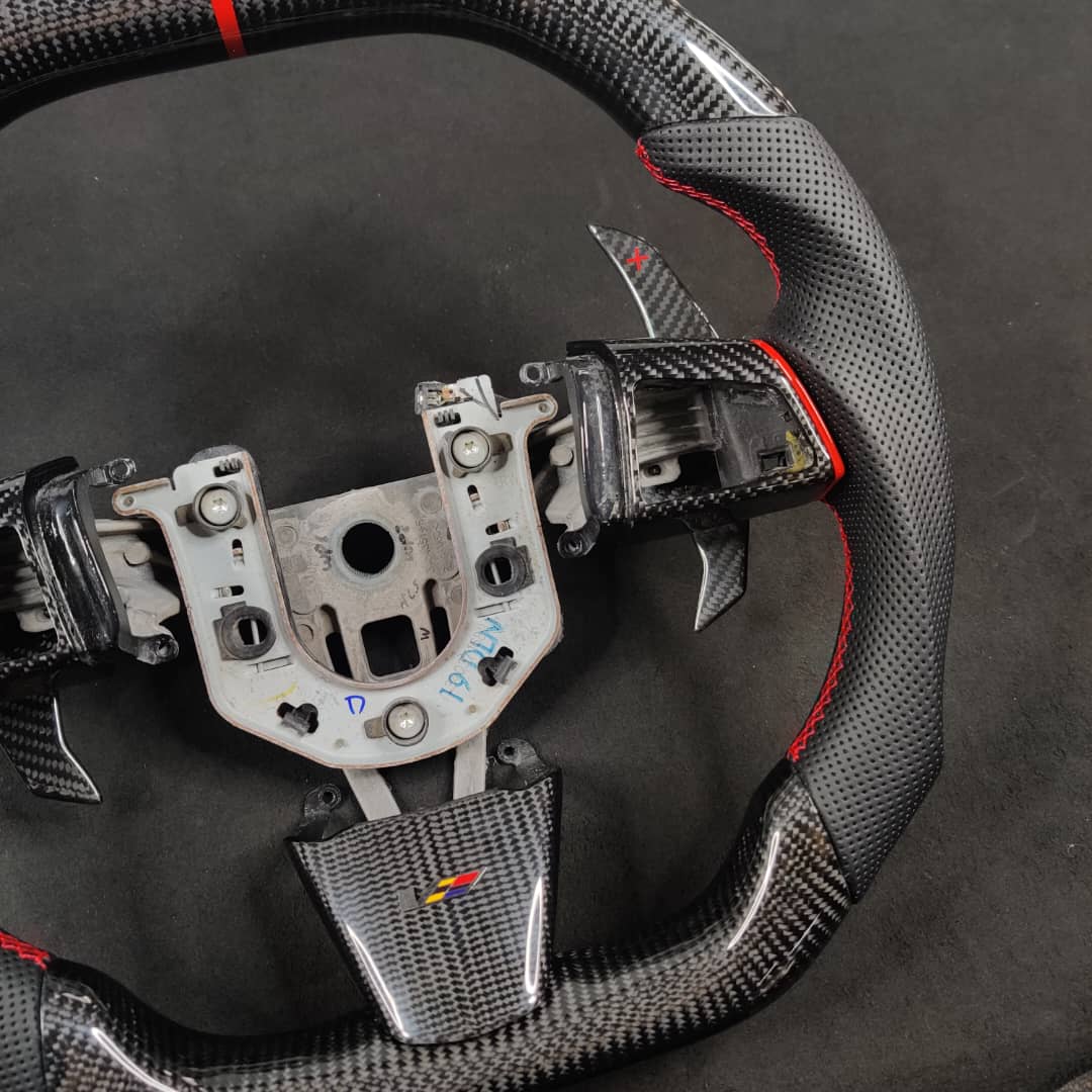 2008-2015 Cadillac V2 CTS-V CTS Carbon Fiber Steering Wheel - Image 15