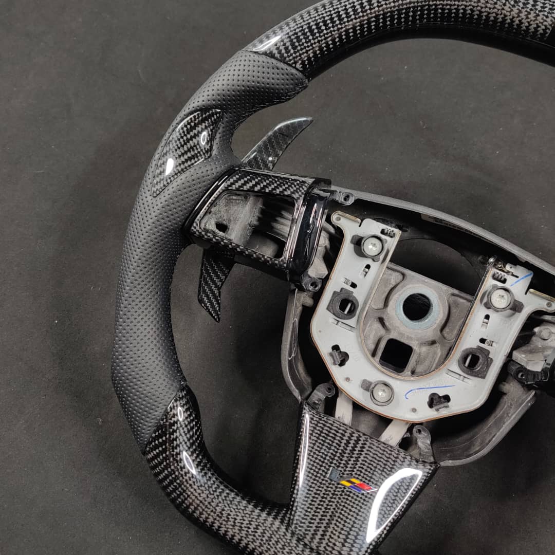 2008-2015 Cadillac V2 CTS-V CTS Carbon Fiber Steering Wheel - Image 17