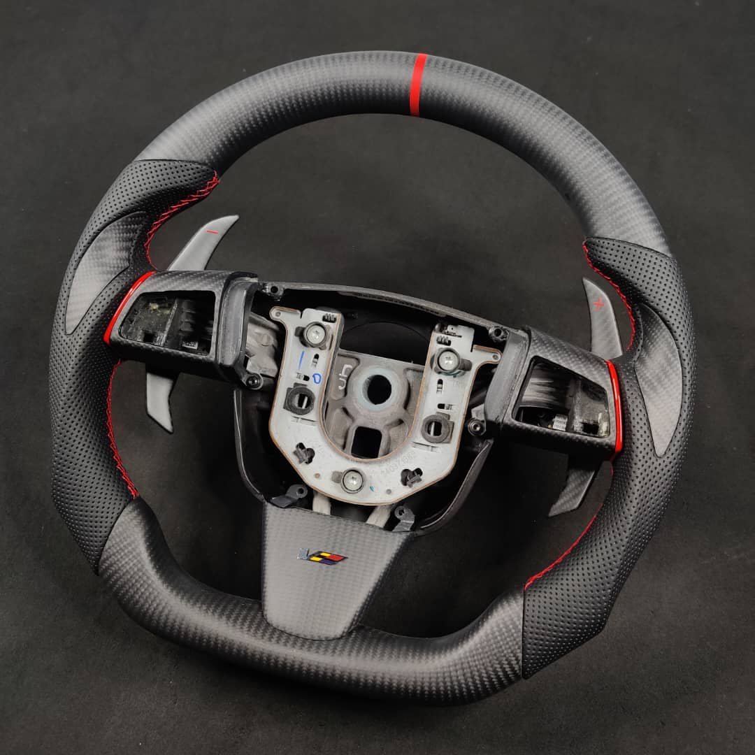 2008-2015 Cadillac V2 CTS-V CTS Carbon Fiber Steering Wheel - Image 21