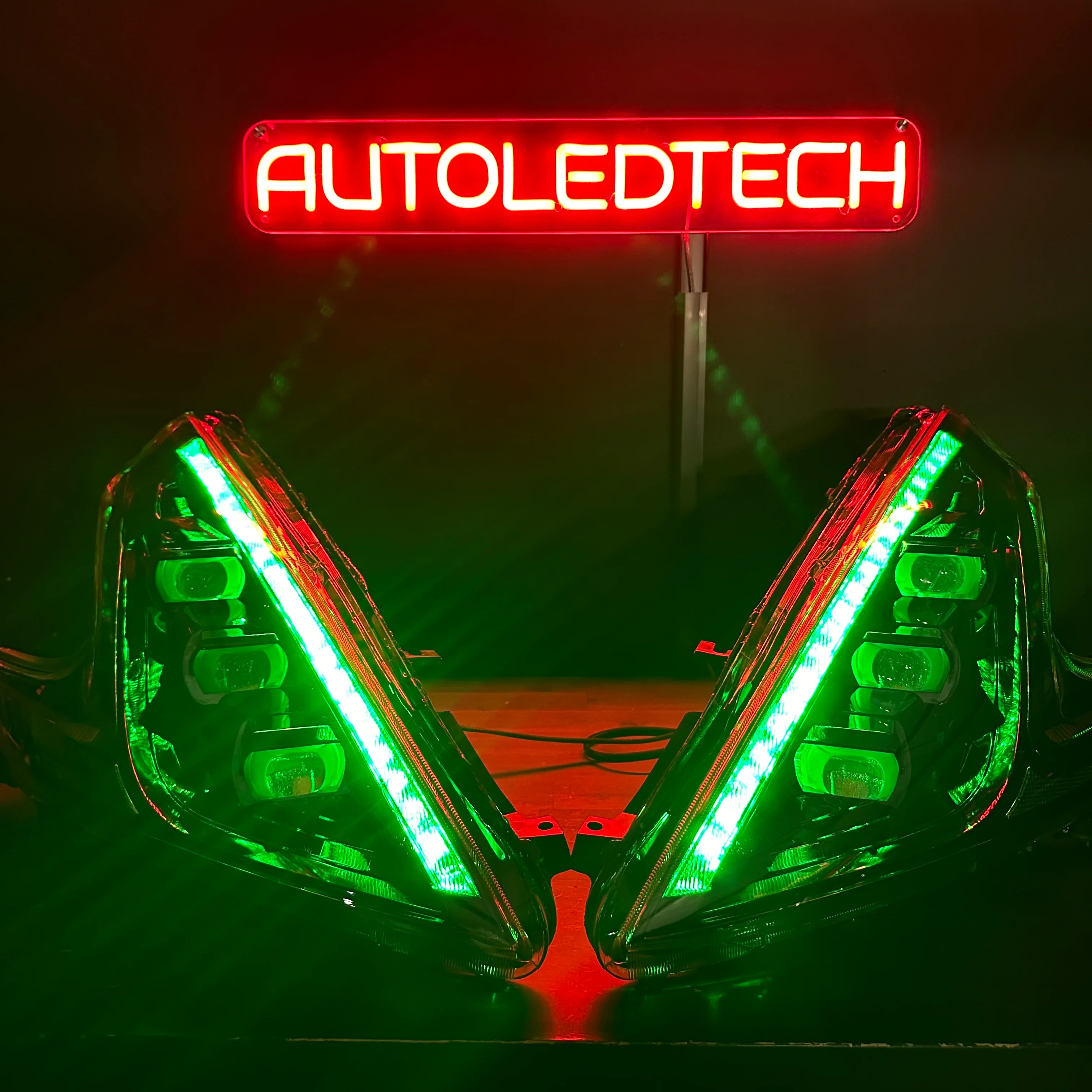 2008-2021 Nissan 370z RGBW Flow Series LED DRL Projector Headlights - Image 4