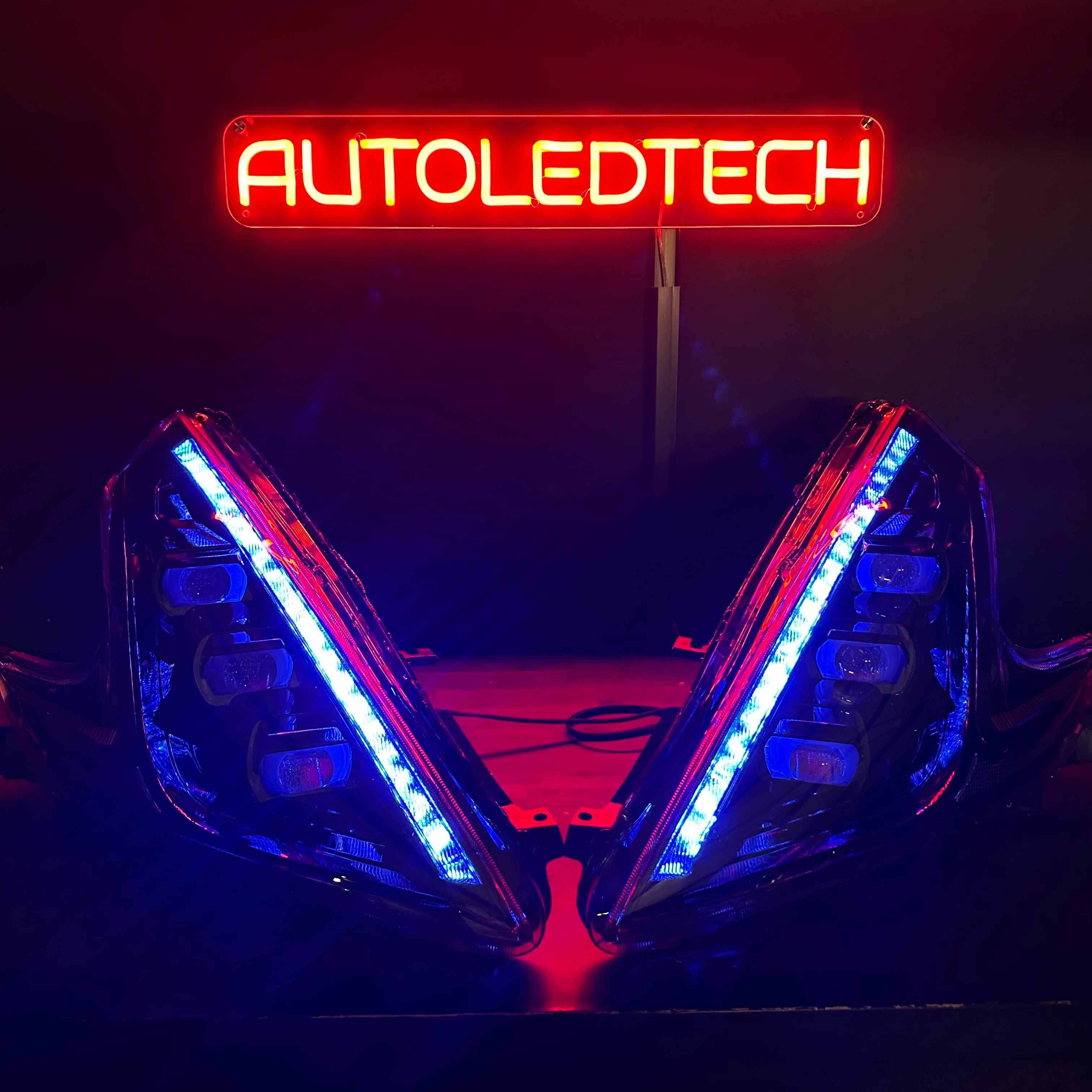 2008-2021 Nissan 370z RGBW Flow Series LED DRL Projector Headlights - Image 5