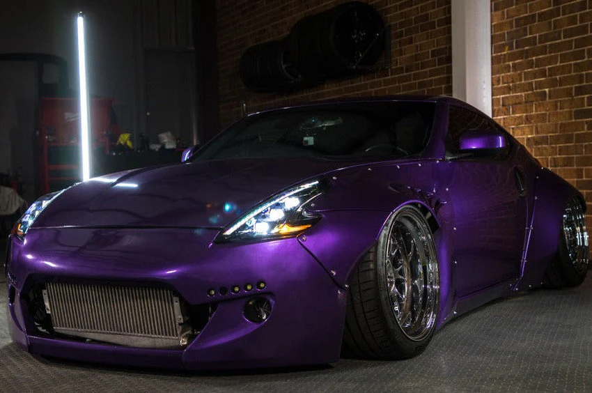 2008-2021 Nissan 370z RGBW Flow Series LED DRL Projector Headlights - Image 6