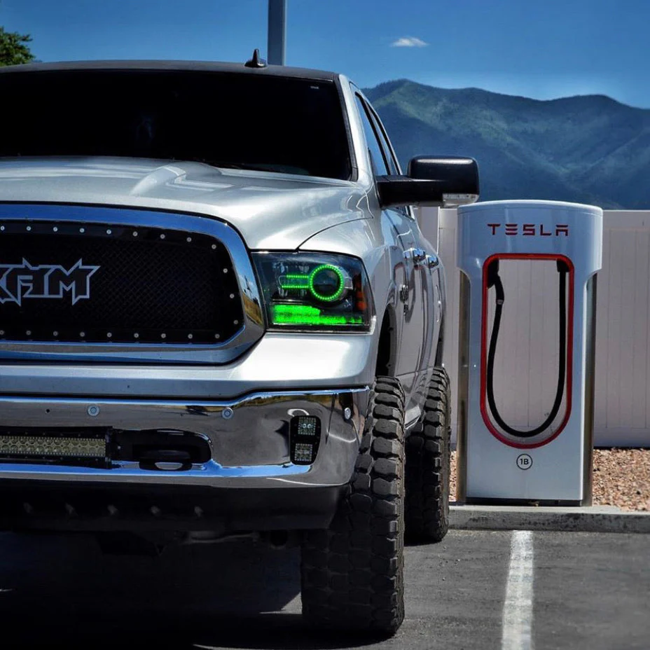 2009-2018 Dodge Ram 1500 2500 RGBW Flow Series LED Halo Kit (Projector) - Image 3