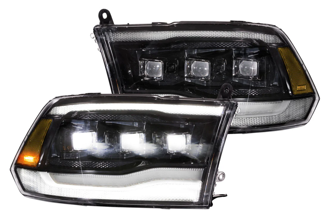 2009-2018 Dodge Ram LED DRL Tri-Beam Projector Facelift Headlights - Image 3