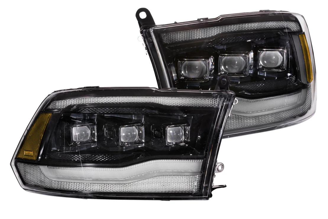 2009-2018 Dodge Ram LED DRL Tri-Beam Projector Facelift Headlights - Image 4
