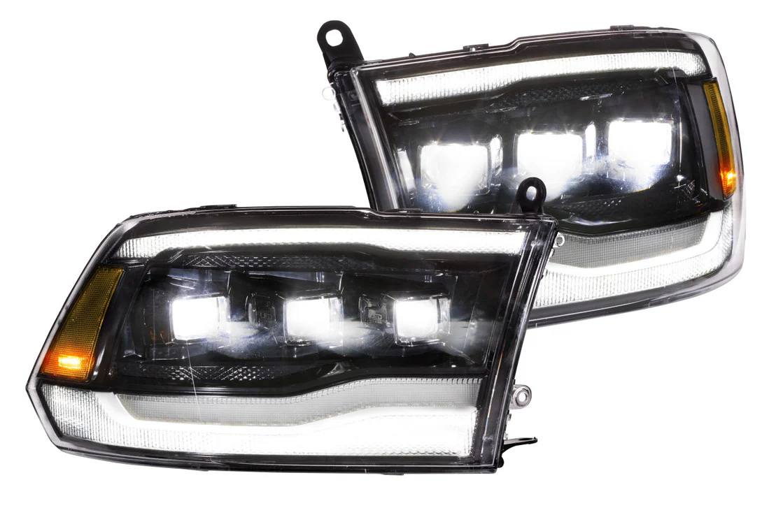 2009-2018 Dodge Ram LED DRL Tri-Beam Projector Facelift Headlights - Image 5
