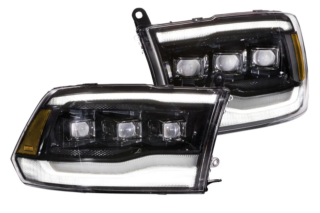 2009-2018 Dodge Ram LED DRL Tri-Beam Projector Facelift Headlights - Image 6