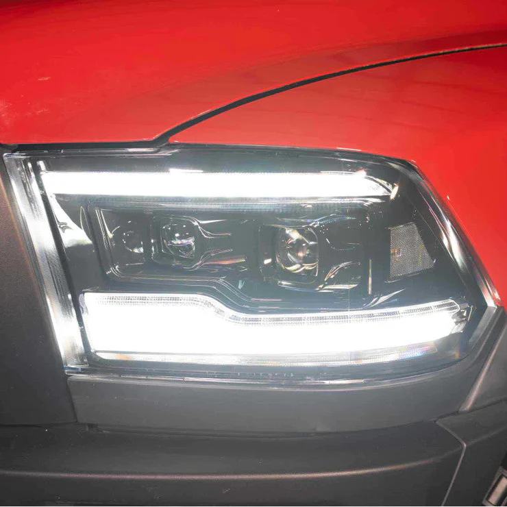 2009-2018 Dodge Ram XB White Amber LED DRL Projector Headlights - Image 13