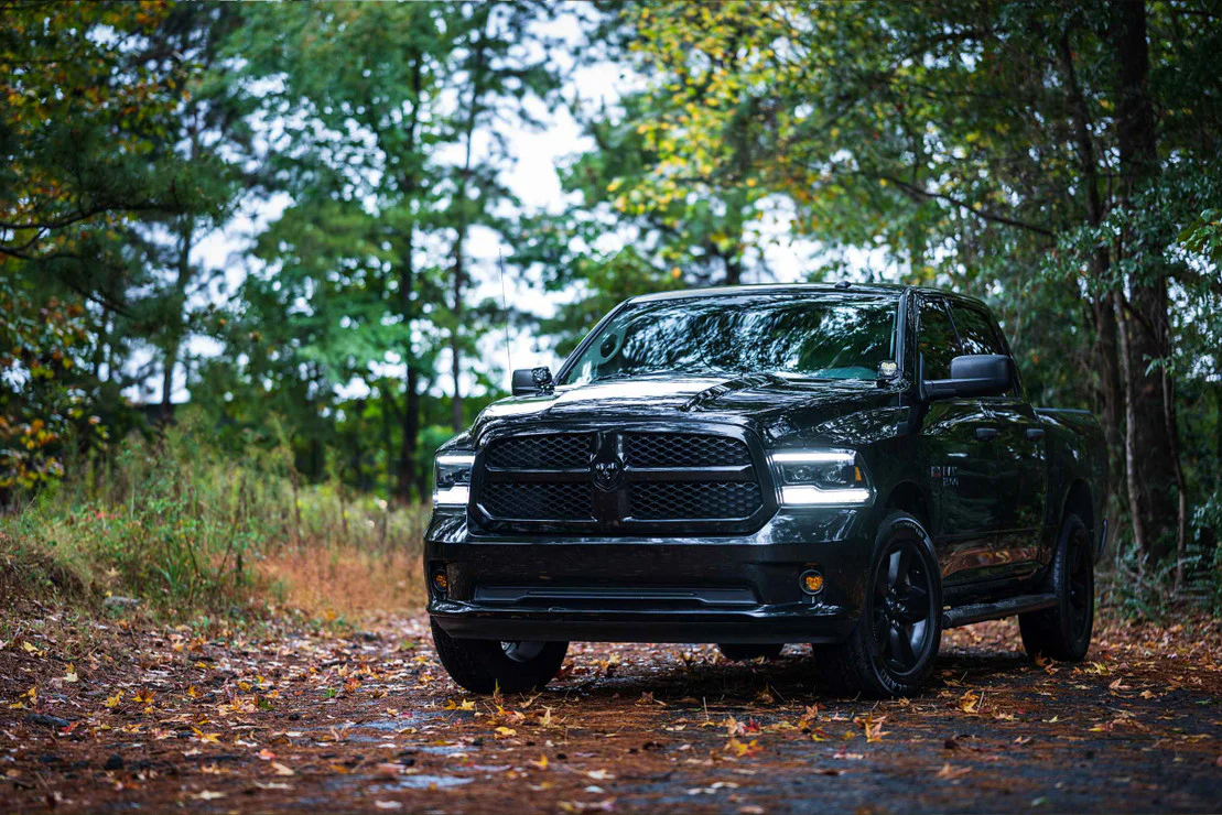 2009-2018 Dodge Ram XB White Amber LED DRL Projector Headlights - Image 26