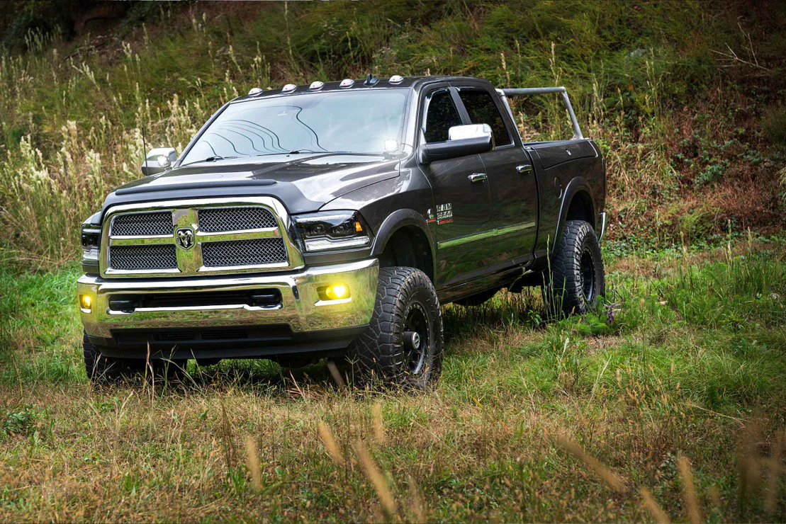 2009-2018 Dodge Ram XB White Amber LED DRL Projector Headlights - Image 29