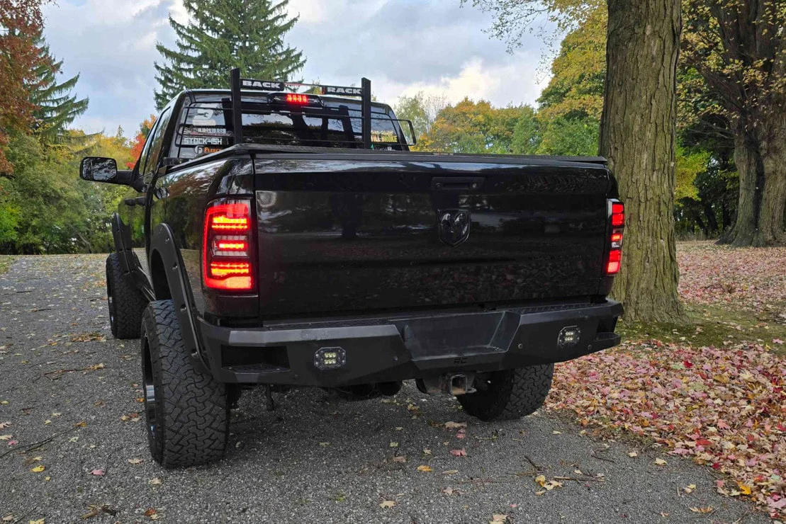 2009-2018 Dodge Ram XB White Amber LED DRL Projector Headlights - Image 17