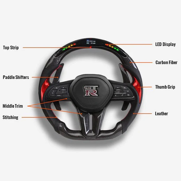 2009-2020 Nissan 370z Custom Carbon Fiber Steering Wheel - Image 20