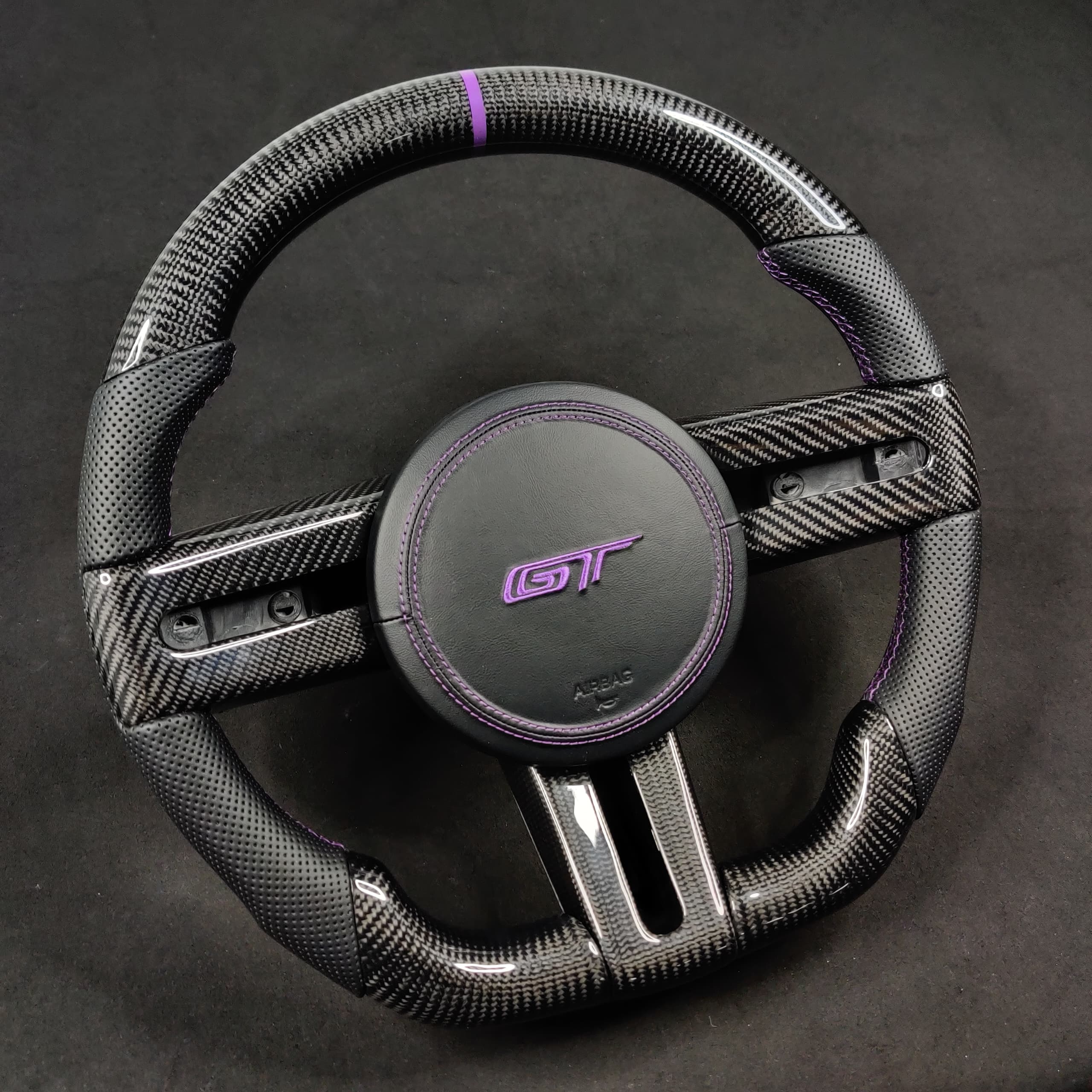 2005-2014 Ford Mustang Carbon Fiber Steering Wheel - Image 15