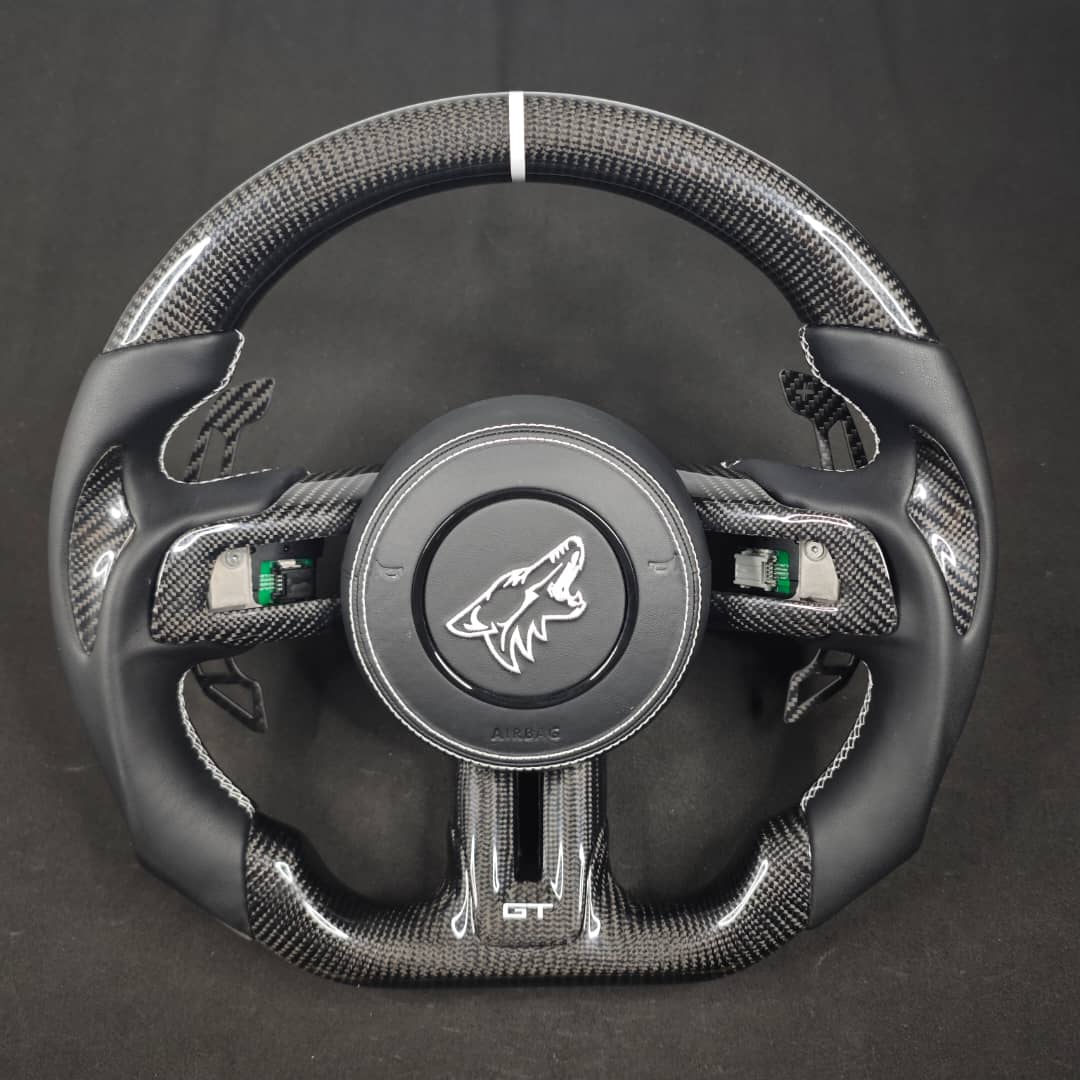 2015-2023 Ford Mustang Carbon Fiber Steering Wheel - Image 5