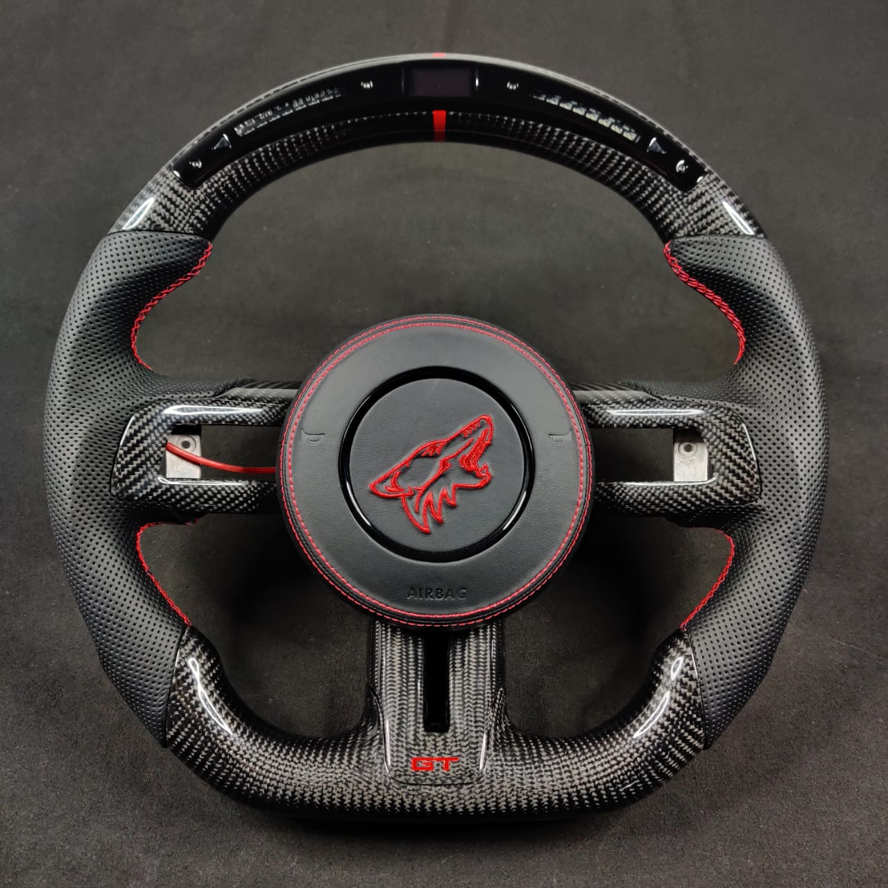 2015-2023 Ford Mustang Carbon Fiber Steering Wheel - Image 4