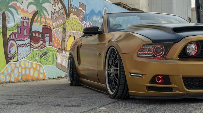 2010-2014 Ford Mustang RGBW Flow Series LED DRL Halo Prebuilt Headlights - Image 20