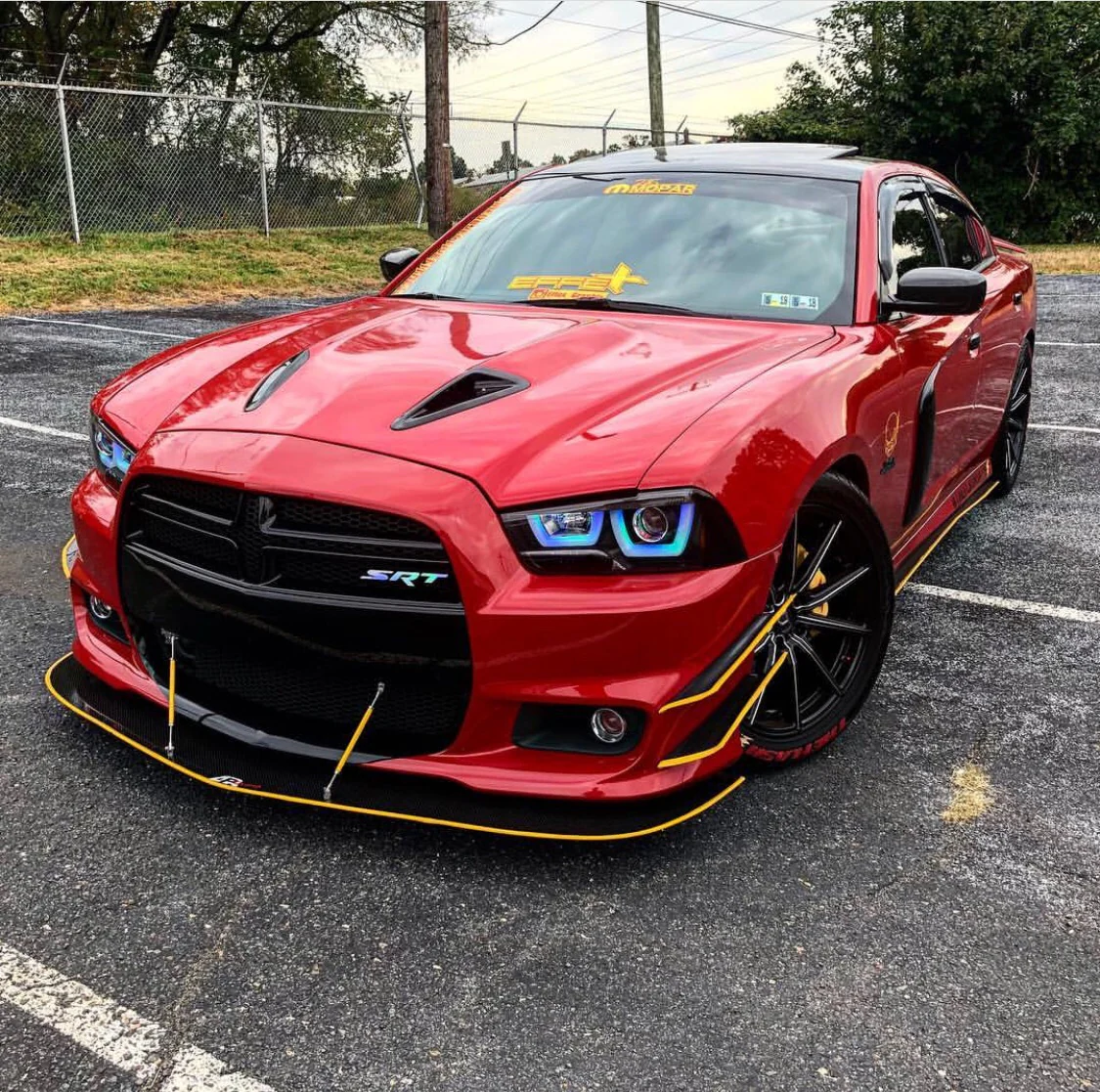 2011-2014 Dodge Charger RGBW Flow Series LED Halo DRL Spec-D Headlights - Image 20