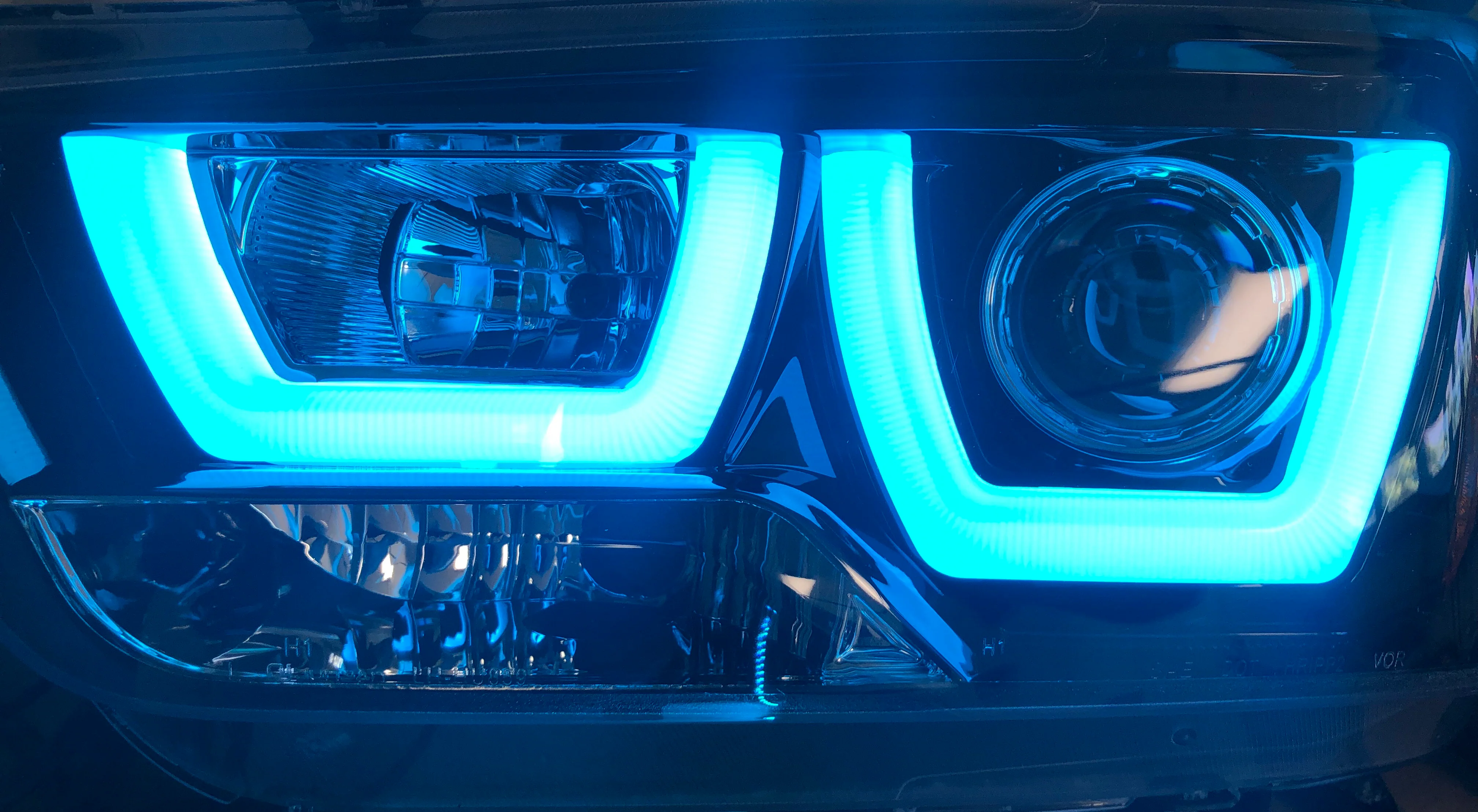 2011-2014 Dodge Charger RGBW Flow Series LED Halo DRL Spec-D Headlights - Image 25