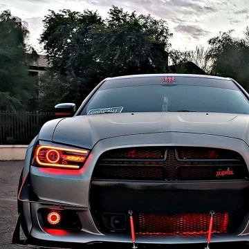 2011-2014 Dodge Charger RGBW Flow Series LED DRL Projector Headlights - Image 11