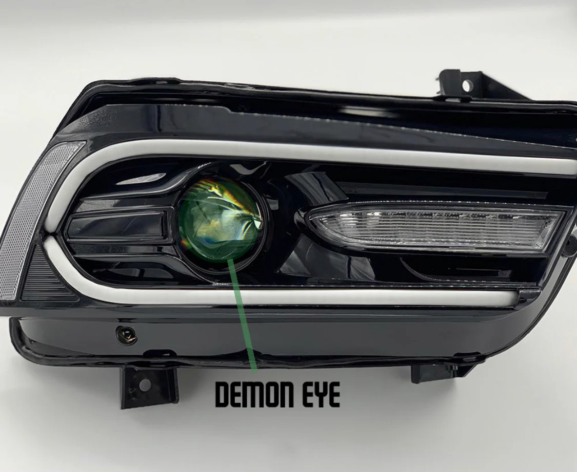 2011-2014 Dodge Charger RGBW Flow Series LED DRL Projector Headlights - Image 14