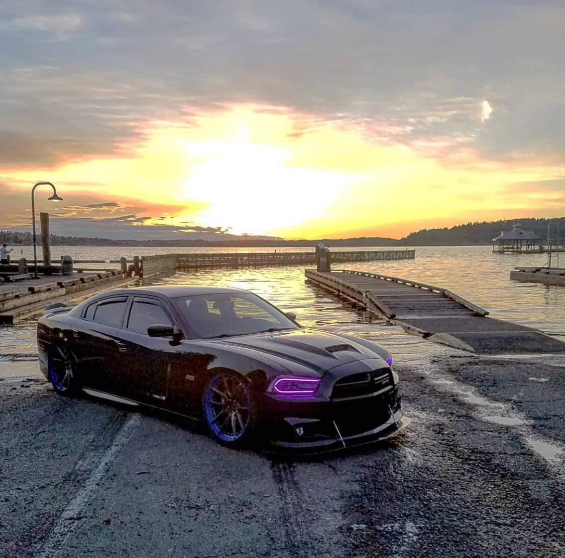 2011-2014 Dodge Charger RGBW Flow Series LED DRL Projector Headlights - Image 17