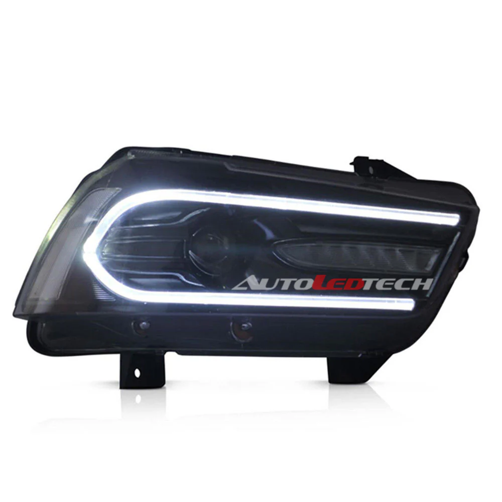 2011-2014 Dodge Charger RGBW Flow Series LED DRL Projector Headlights - Image 26