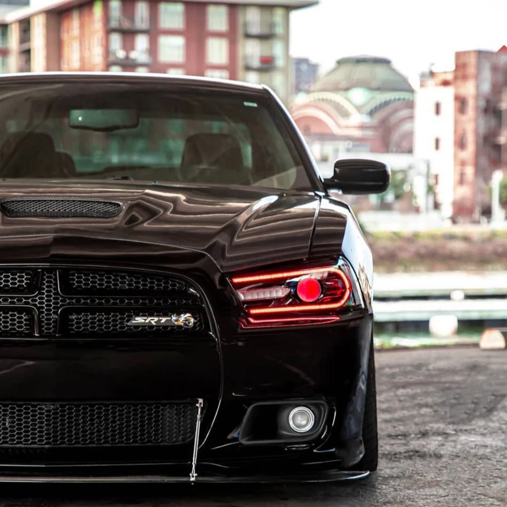 2011-2014 Dodge Charger RGBW Flow Series LED DRL Projector Headlights - Image 7