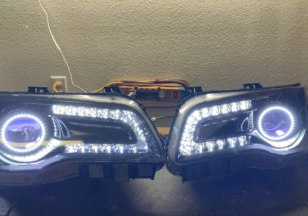 2011-2023 Chrysler 300 RGBW Flow Series LED Halo DRL Prebuilt Headlights - Image 22