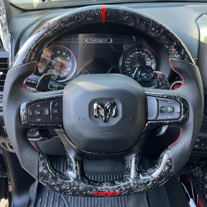 2021-2026+ Ram TRX 1500 Custom Carbon Fiber Steering Wheel - Image 35