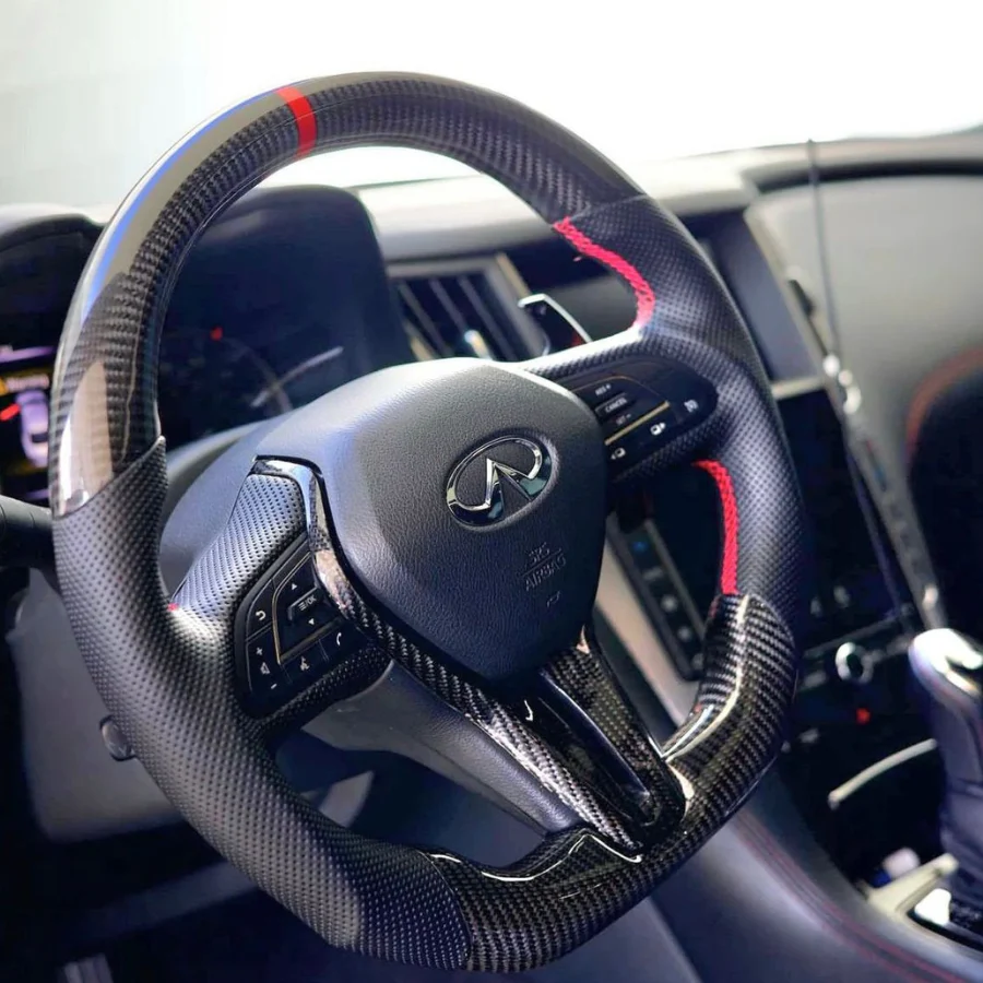 2013-2024 Infiniti Q50 Q60 Custom Carbon Fiber Steering Wheel - Image 48